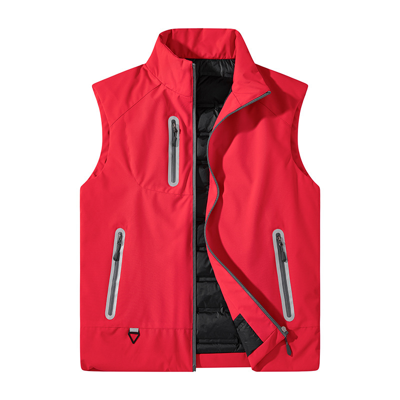 Nuevo chaleco transfronterizo al por mayor chaleco cálido de invierno masculino grupo ropa de trabajo abrazadera chaqueta pareja chaleco de pluma