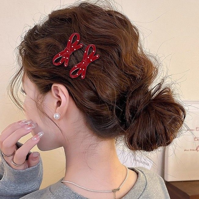 Otoño y invierno coreano clip de cabello para mujeres de alto nivel clip lateral adornamiento de cabello nuevo dulce chica clip de cabello tocado de cabello de peluquería