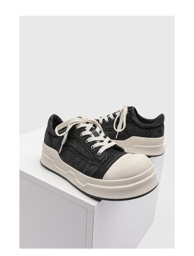Women's Mickey Mouse Platform Canvas Trainers Height Increasing_voghion.com