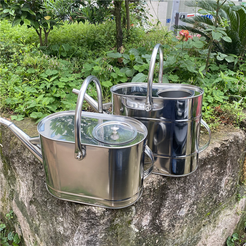 加厚304不锈钢长嘴加油壶带盖带滤网半开口带盖手提式柴油桶