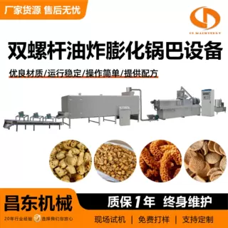 双螺杆油炸膨化锅巴设备 小米锅巴加工设备 双螺杆食品膨化机