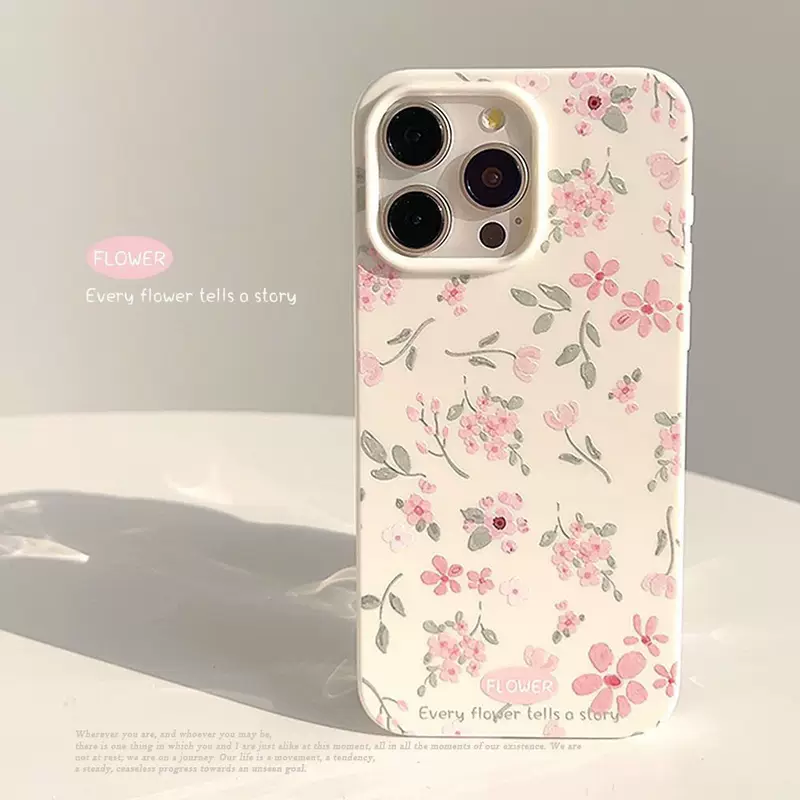 Чехол для телефона (Apple) iPhone16, iPhone15 Pro, iPhone16 ProMax, кружевной белый цветок, мягкий TPU