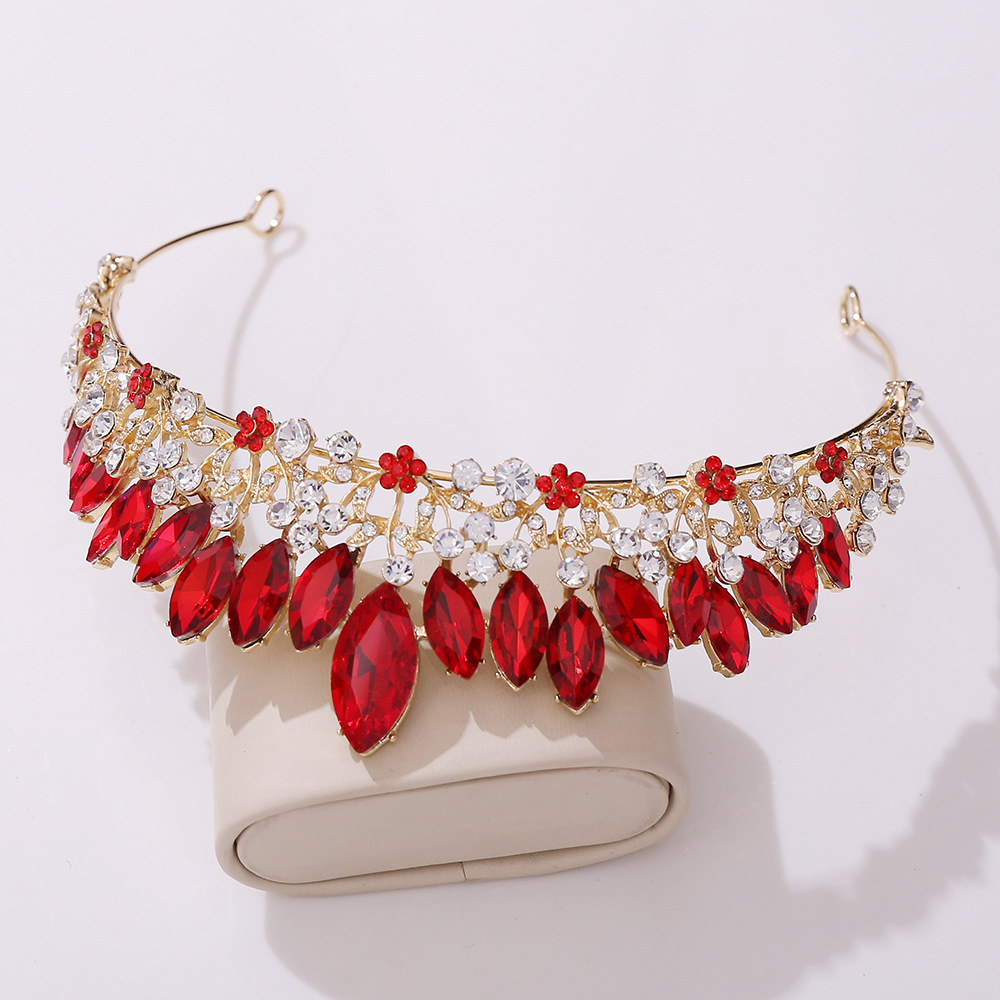 Crown Pattern Elegant Crown Alloy Rhinestone Crown