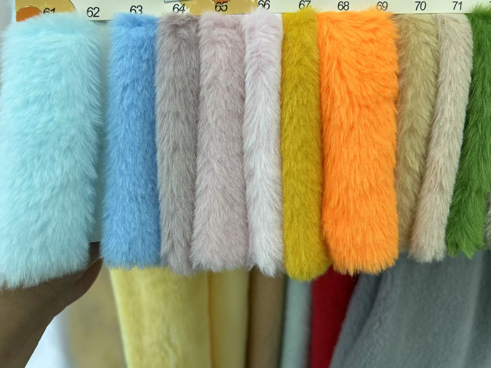 480g nutria conejo tela de peluche tela de piel corta muñeca de algodón de peluche hecha a mano DIY bufandas de mostrador pareja