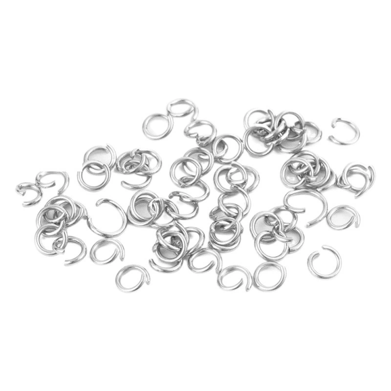 Кольца из нержавеющей стали 304, диаметр проволоки 0,4-1,5 мм, различные размеры, для самостоятельного изготовления ювелирных изделий, соединительные кольца, цепочки