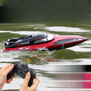 High-Speed Remote Control Speedboat, Oversized Remote Control Boat, Children's Rechargeable Wireless Electric Boy Water Toy Boat Model