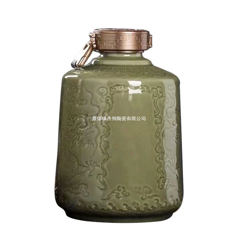 Мастерское настойное пустое бутыль Jingdezhen керамическая винная банка, вино бутылка, кувшин, винный набор, запечатанная бутыль для дома 5 катти