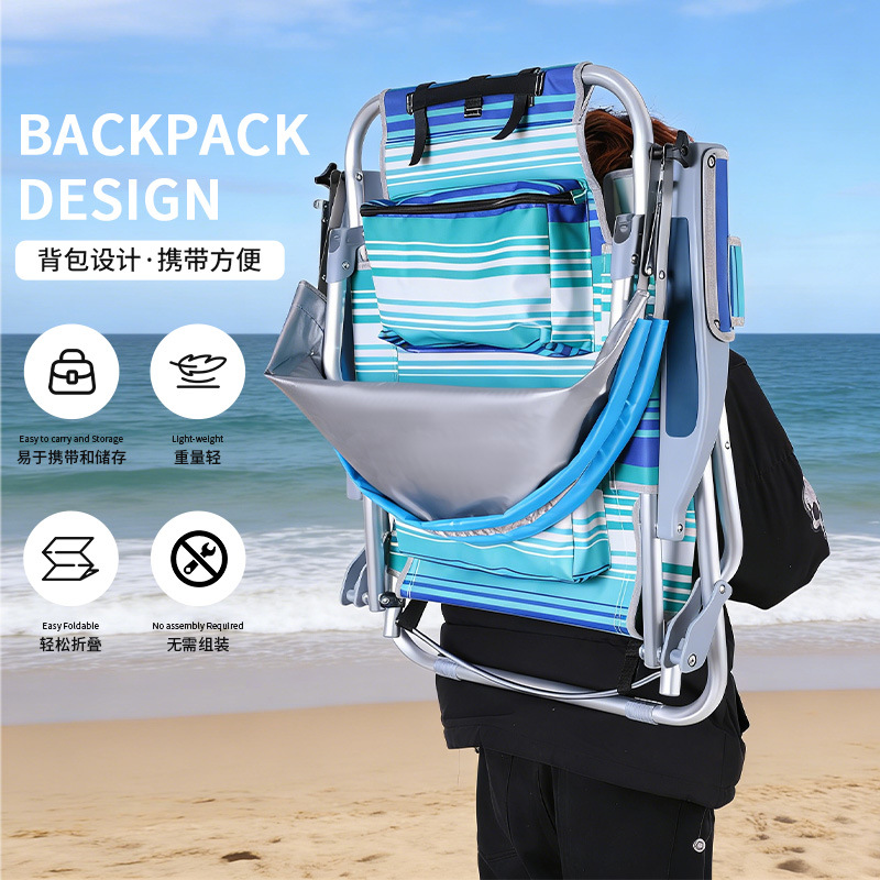 silla plegable con toldo silla de playa silla de campamento al aire libre portátil sombrilla ajustable silla de respaldo de doble propósito