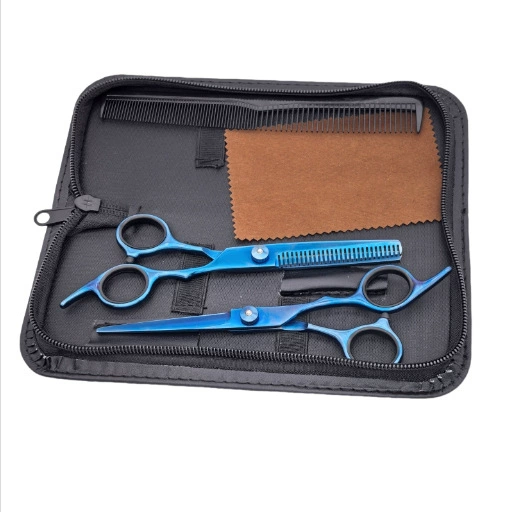 Фабрика прямых продаж для домашнего стрижки для парикмахерской Профессиональный набор для парикмахерских ножниц для парикмахерских салонов красоты плоские ножницы для зубных ножниц синий