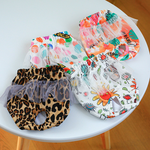Pet dog menstrual pants, cute skirt lace pants, Teddy sanitary pants, small dog menstrual pants, puppy menstrual pants