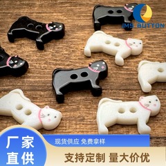 かわいい白黒の猫のボタンは子供の漫画の手作りのDIYの装飾の部品のセーターのコートのチャイナドレスのボタンを彫刻します。