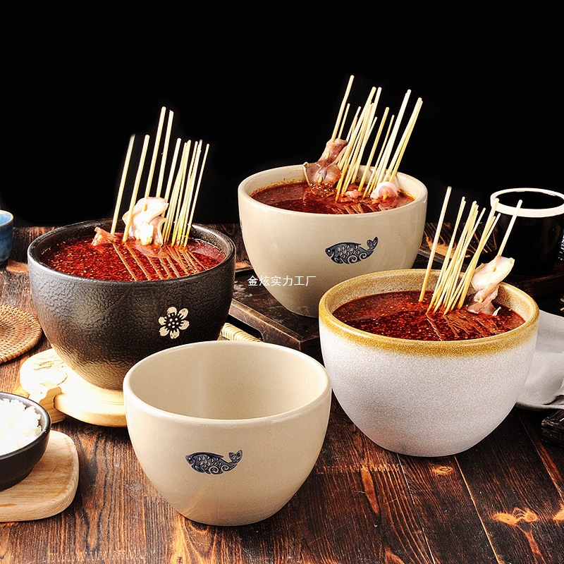 串串盆家用餐具容器商用深汤冷锅专用碗锅新款盆钵钵鸡2025摆摊瓷