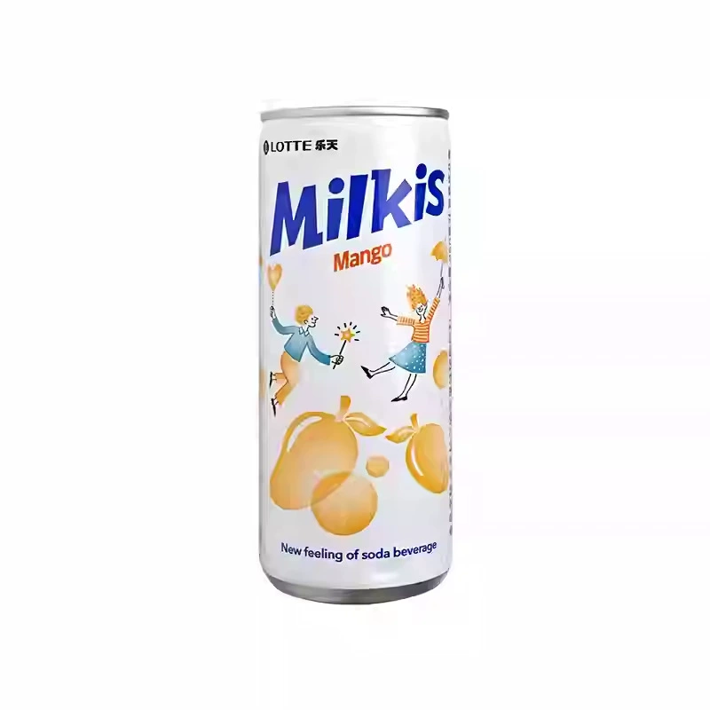 Напиток (Lotte Milkis) 250 мл, газированное молочное газированное напиток с манго, клубникой, виноградом