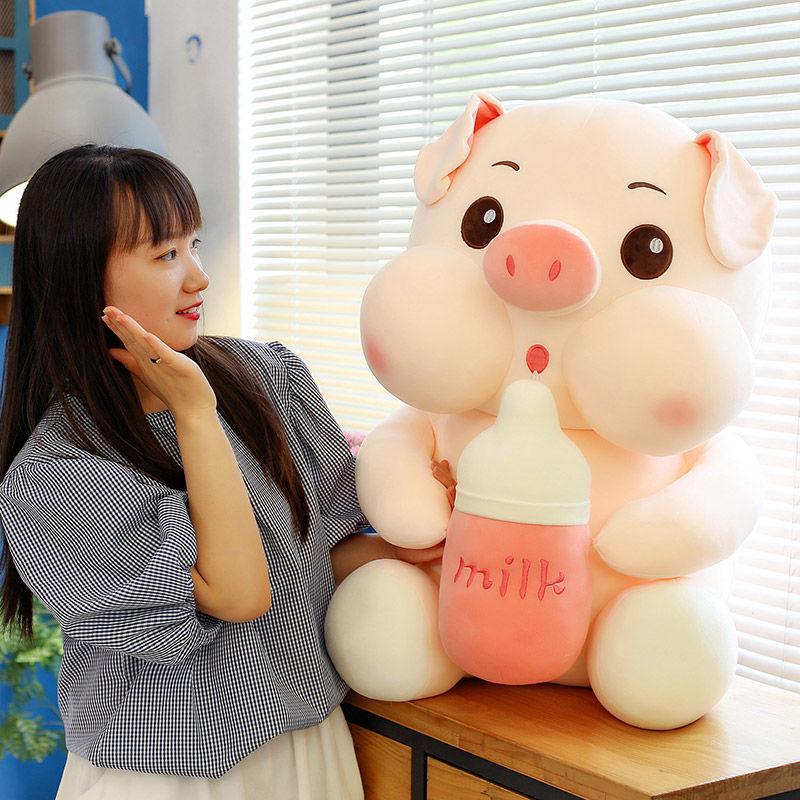귀여운 병 돼지 베개 인형 인형 큰 인형 TANABATA 선물