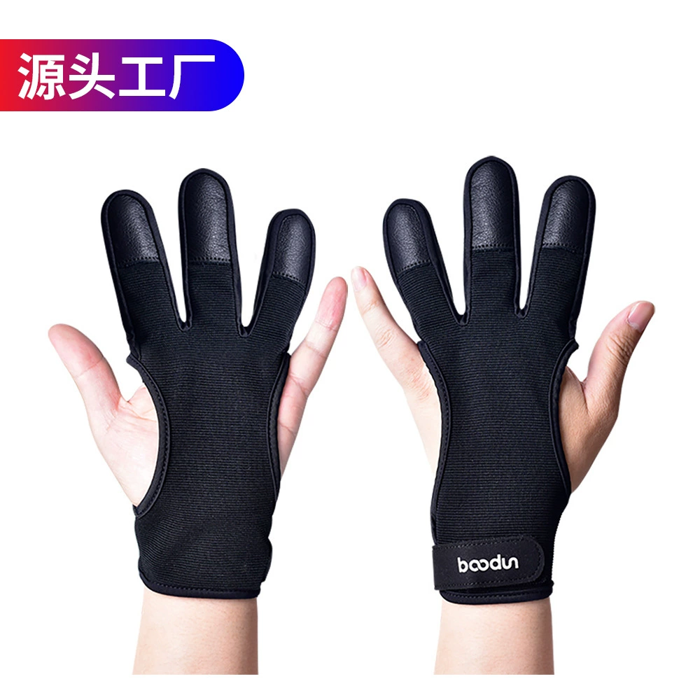 Фабрика прямых продаж лук и стрелы три пальца перчатки открытый защиты от ударов мягкие дышащие перчатки для стрельбы из лука