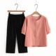Mother Summer Cotton Linen suit Middle-aged and Elderly Women's Fashion Western Style Short-sleeved T-shirt Top New Mother-in-law Clothes