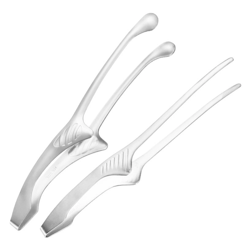 304 нержавеющая сталь корейский зажим для барбекю утолщенный Зажим для барбекю с круглой головкой острый зажим для хлеба ресторанный зажим для еды