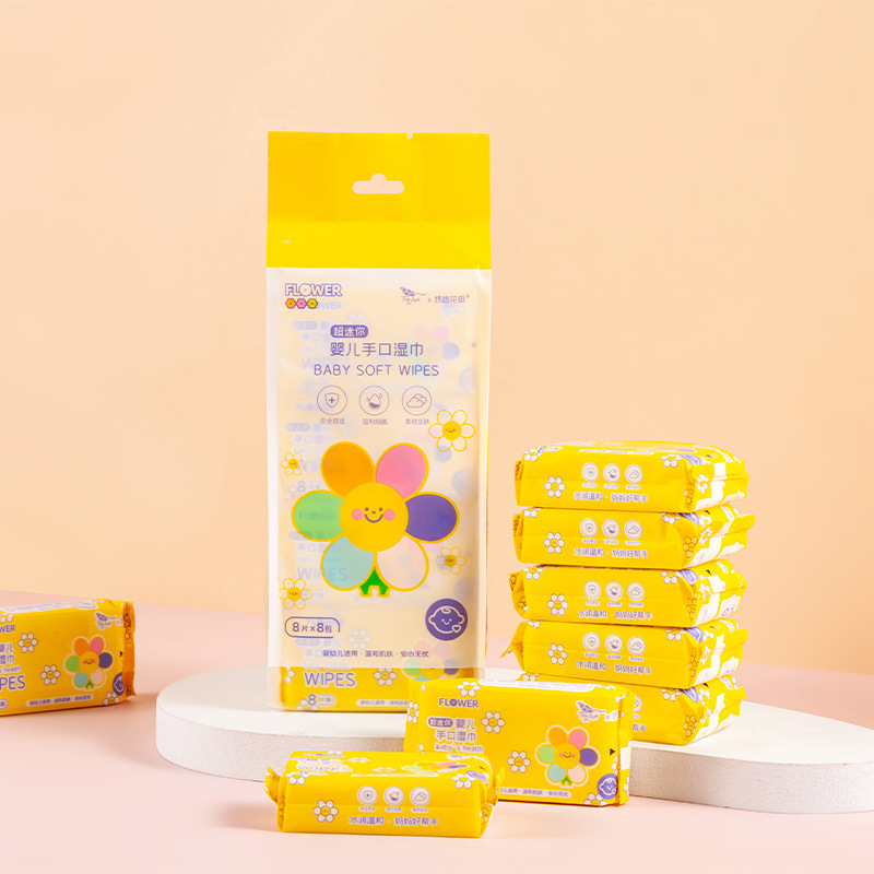 Portable Baby Hand & Mouth Wipes, Individually Packaged Cleaning Wipes for Infants, Wholesale Baby Diaper Wipes