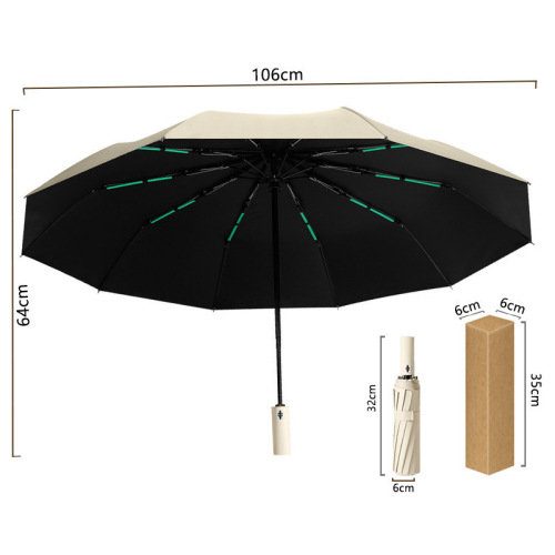 Large Automatic Umbrella for Men, Dual-Use Sun/Rain Umbrella, Foldable Business Sunshade, Customizable, Wholesale Waterproof Sun Umbrella