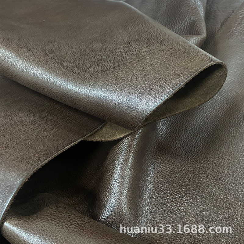 头层牛皮油蜡自然甩纹箱包鞋材高档皮料笔记本手工材料厂家直销