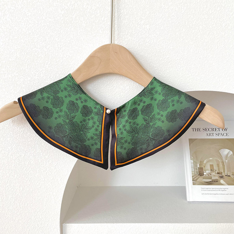 Nueva bufanda de cuello falso para mujer hebilla de perla chal exterior primavera y verano falda a juego camisa cuello-protección chaleco bufanda