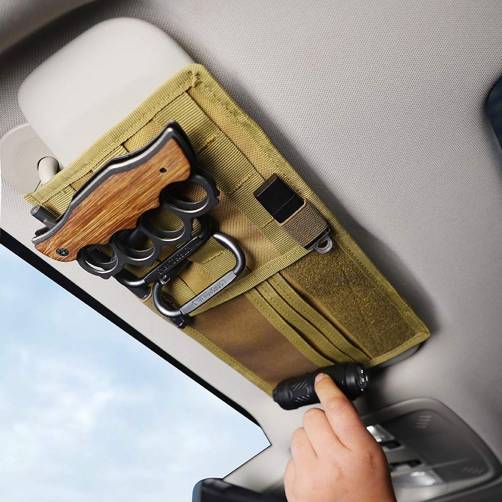Qìchē – Car Sun Multimediya və saxlama aksesuarları - khaki
