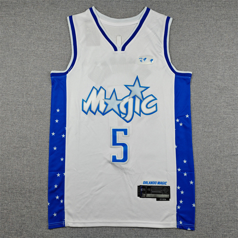 2026 season new European and American NBA Orlando Magic No. 5 embroidered basketball jersey, available for cross-border trade, city version.