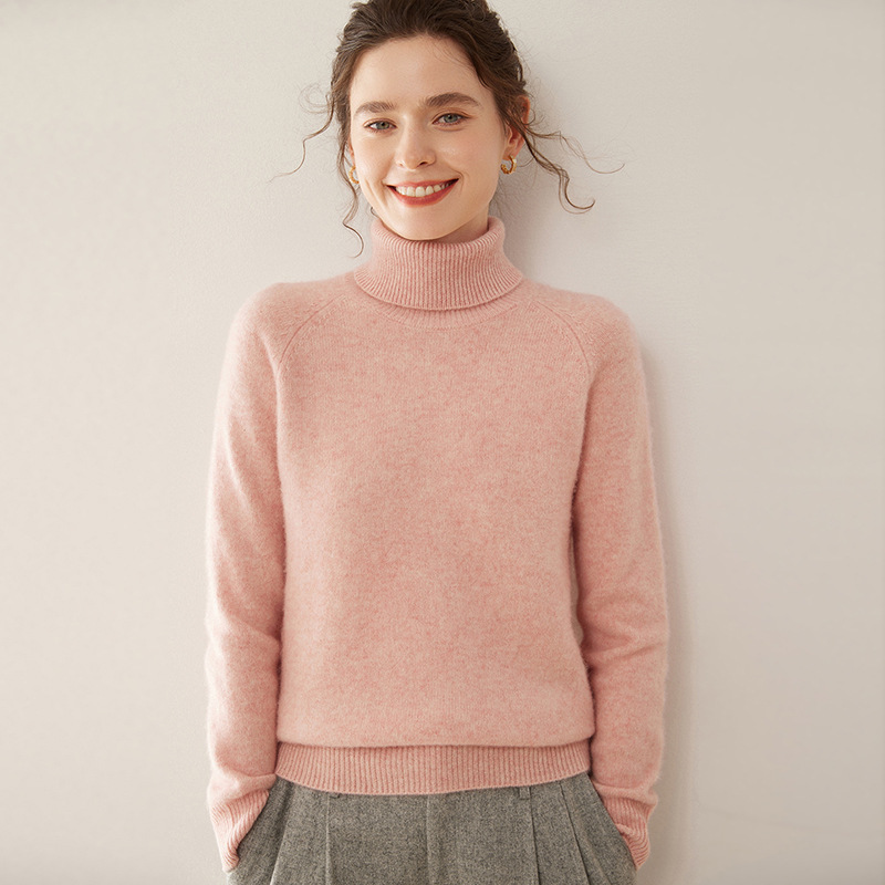 2025 New Winter Cashmere Sweater for Women with High Collar Pullover Thickeneded Fashionable Bottoming Knitted High-End Sweater