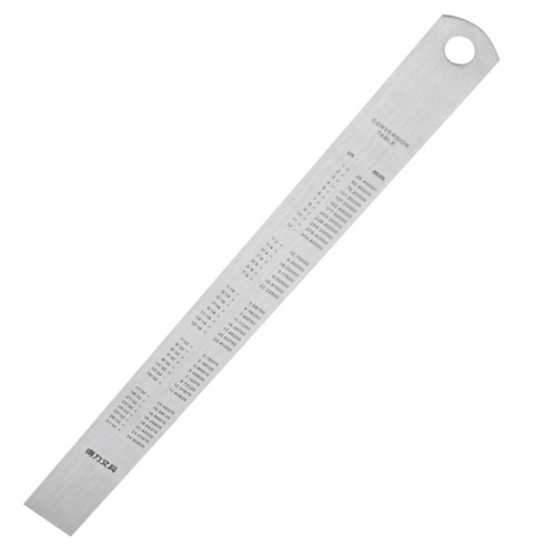 Deli 8462 steel ruler stainless steel ruler steel ruler iron ruler 20cm scale ruler centimeter measurement stationery metal