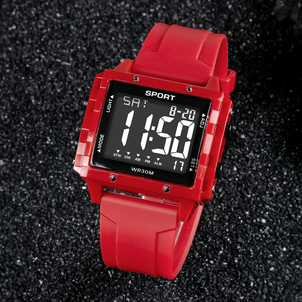 Reloj electrónico de visualización digital de moda creativa venta caliente al aire libre estudiantes alarma cronometrador reloj electrónico de luz nocturna al por mayor