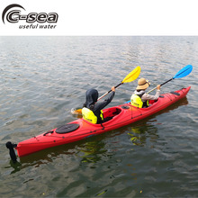 双人海洋舟滚塑皮划艇塑料船双人独木舟长途旅行舟硬艇比赛用