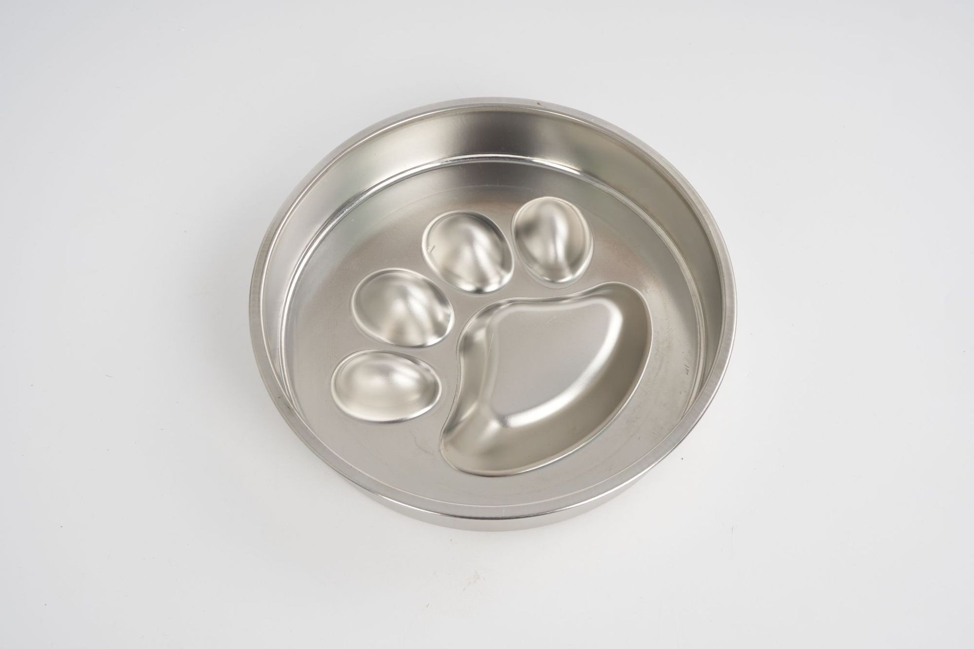 발자국 원형 슬로우 식기 - 미끄럼 방지 기능 없음