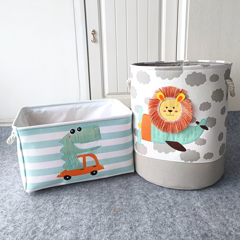 子供のおもちゃはかごの布芸を収納して、赤ちゃんのぬいぐるみの収納かごの漫画の大容量の収納ボックスの桶を厚くします。|undefined