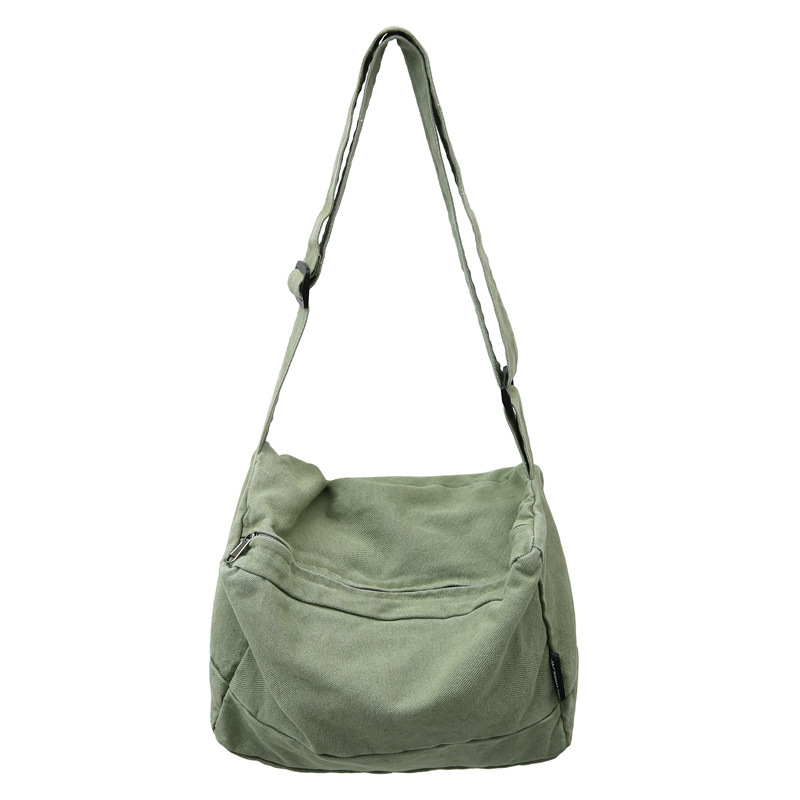Bolso bandolera de lona para mujer 2024 nuevo bolso de hombro retro japonés de gran capacidad