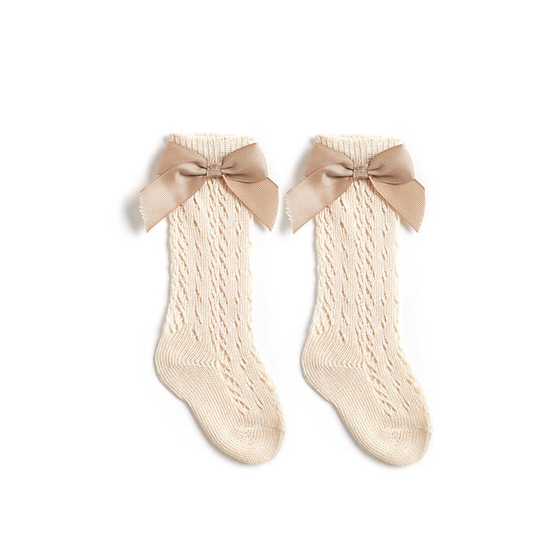 Nuevo anillo de verano arco media pantorrilla calcetines de los niños españoles bebé calcetines de malla transpirable calcetines de bebé