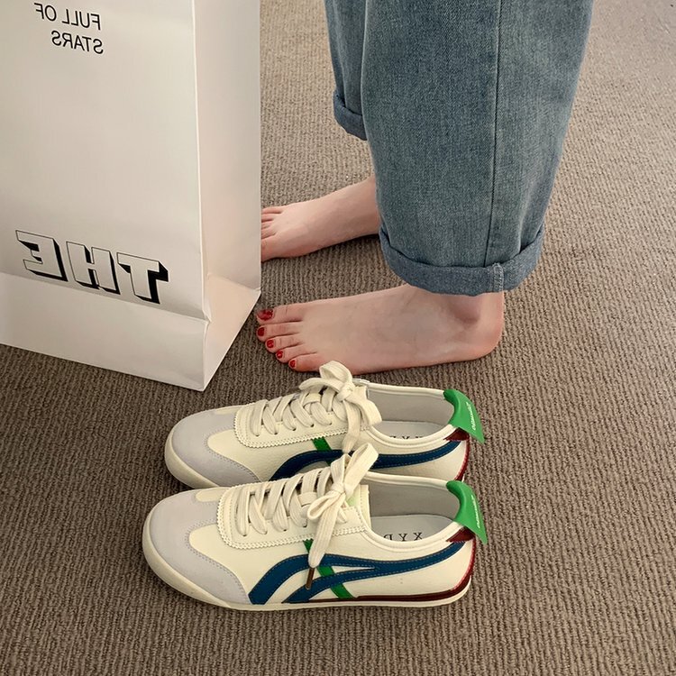 Casual Joker sneaker Women's Shoes 2025 Spring New Fashionable Breathable White Shoes Travel Shoes Online Popular German Training Shoes