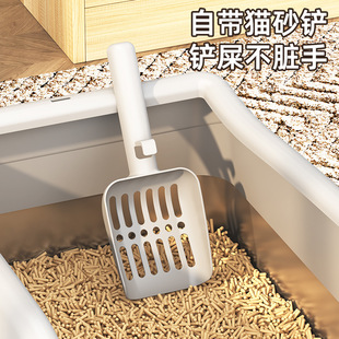 Cat Litter Scoop Large Korean Cat Poop Shovel Tofu Litter Fine Hole Long Handle Bentonite Cat Litter Scoop