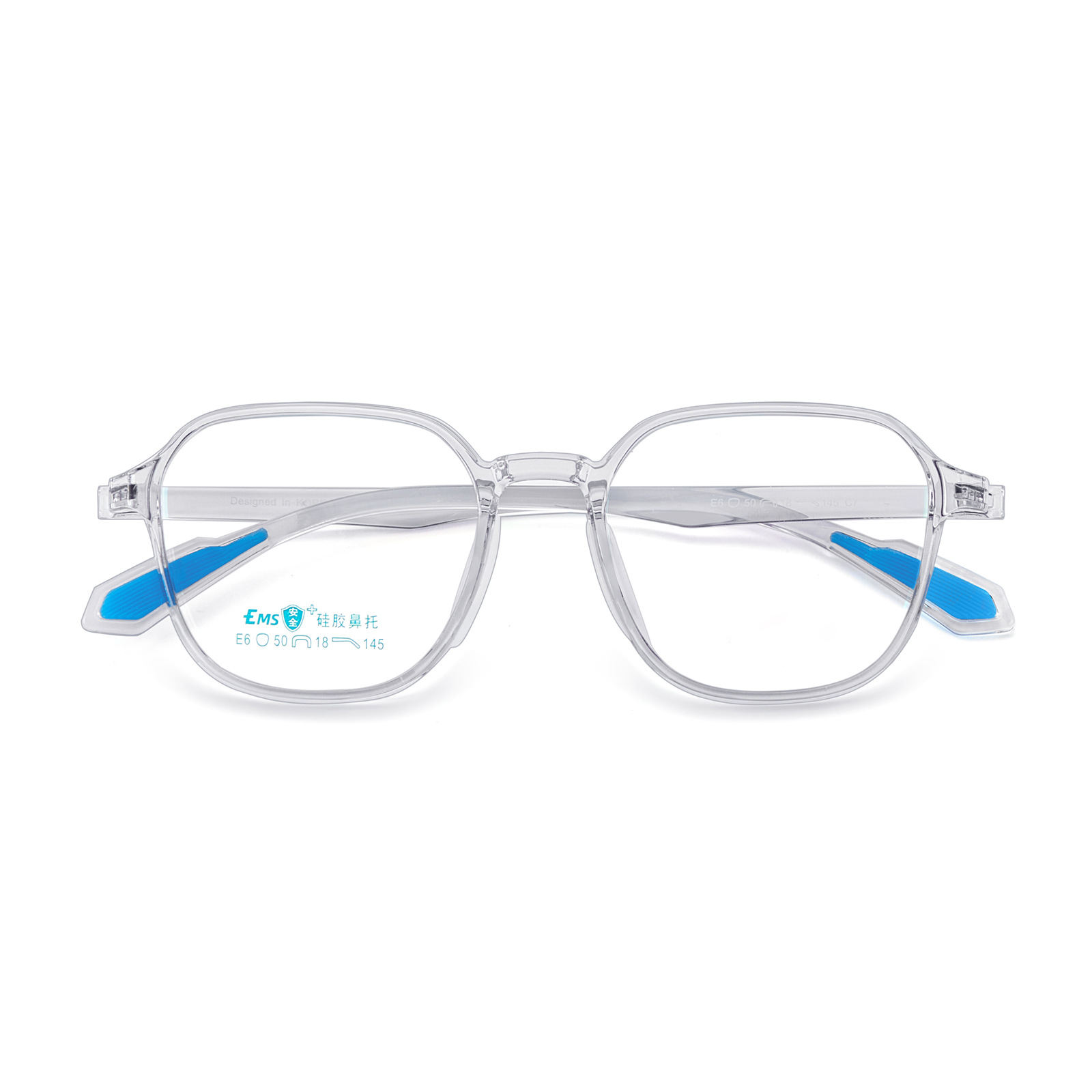 Colorido DE LOS NIÑOS TR suave almohadilla de la nariz de silicona gafas Marco de diseño de borde ancho resistente al desgaste resistente a la caída no clip gafas de la cara Danyang lote