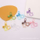 Doorbell F95 new color acrylic hollow five-pointed star keychain pendant cute paint bell accessories
