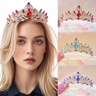 网红巴洛克复古黑色奢华皇冠新娘头饰婚纱结婚配饰生日女王冠20岁