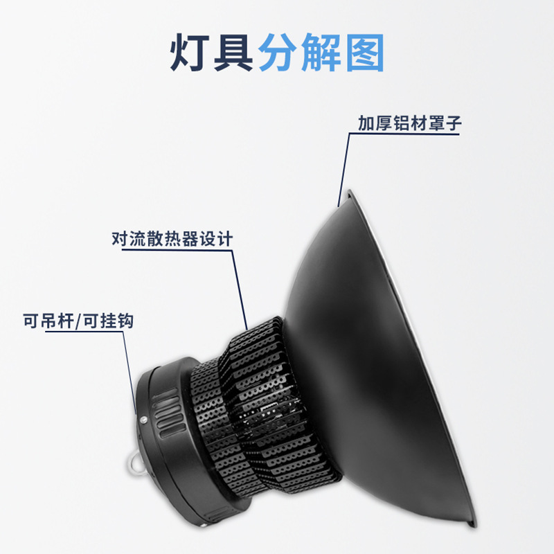 LED industrial and mining lights, factory and workshop ceiling lights, pendant lights, logistics and storage warehouse lighting, indoor gymnasium lights