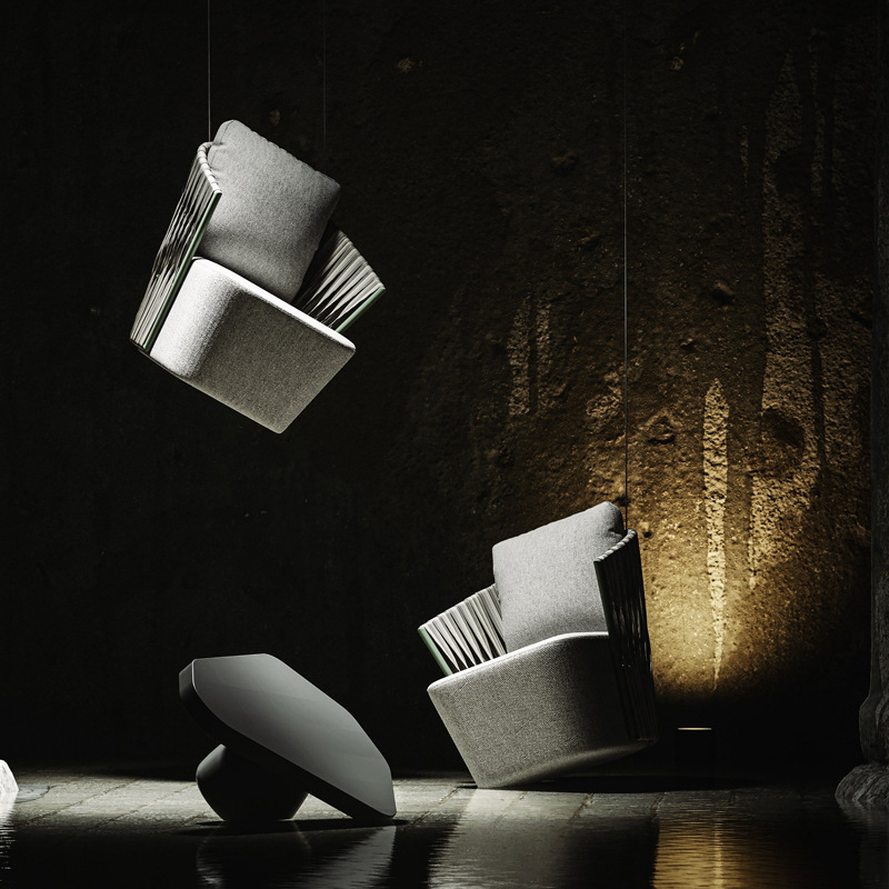 戶外藤椅沙發酒店民宿庭院陽台休閒茶几藤編露天家具組合做舊藤藝