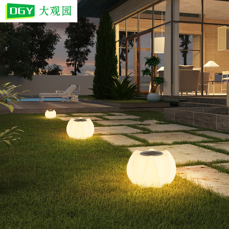 Gran vista jardín solar césped lámpara de jardín exterior LED lámpara de paisaje villa lámpara de césped lámpara impermeable 378L