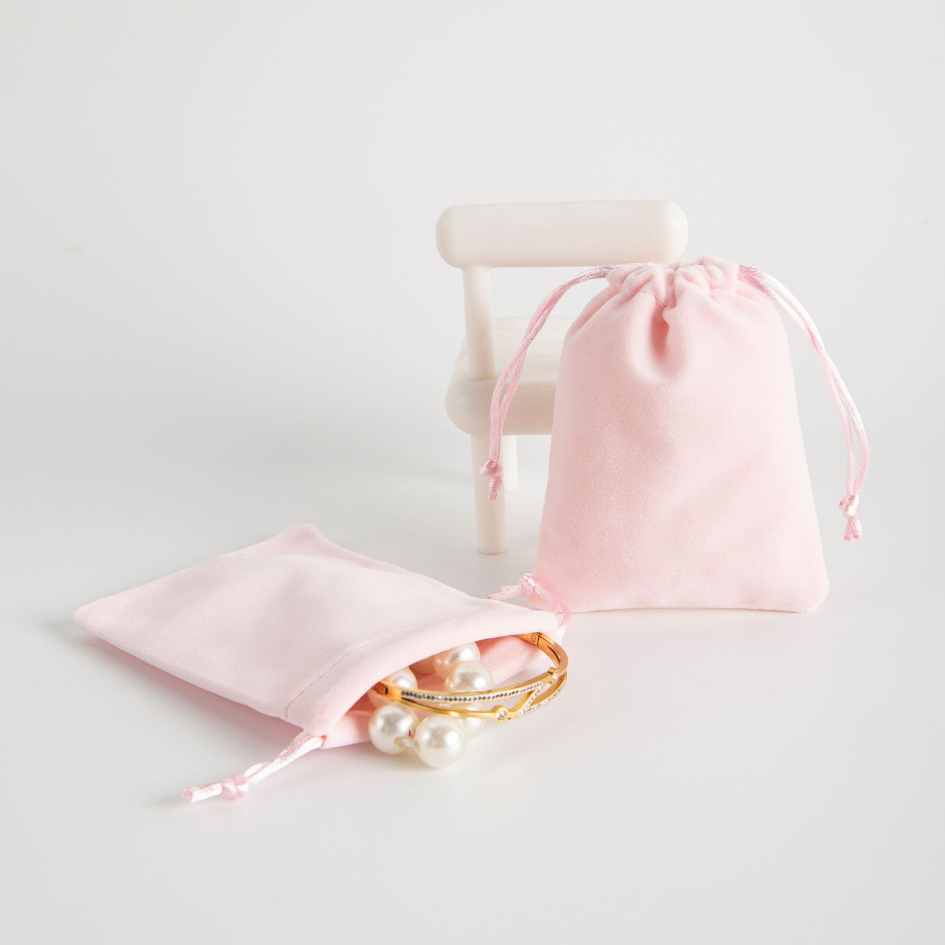 Solid Color Pattern 1 Piece Cloth Basic Simple Style Daily Solid Color Jewelry Packaging Bags
