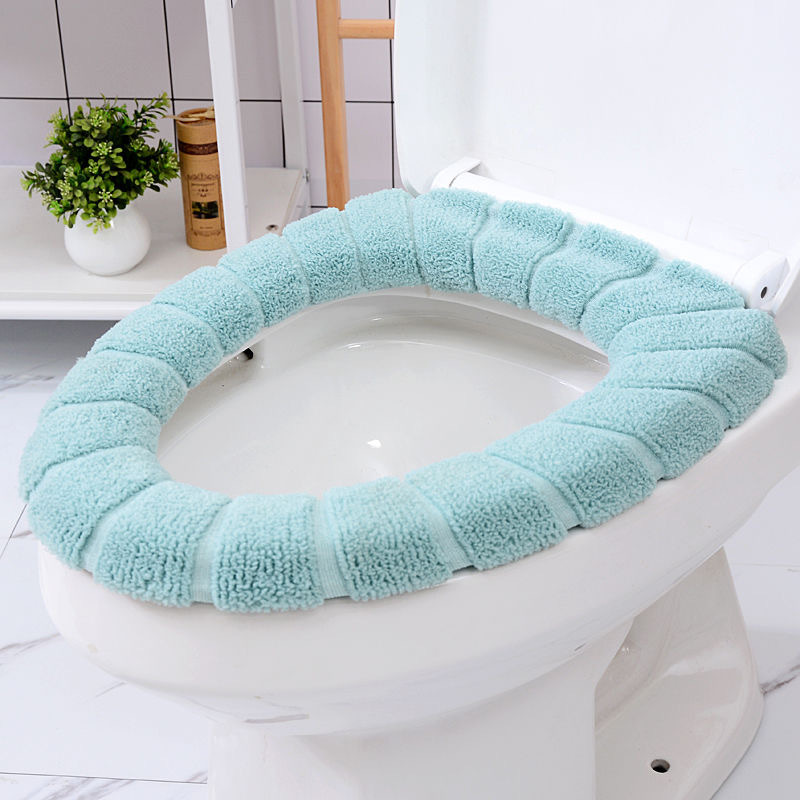 Cojín de asiento de inodoro portátil de gatito cubierta de asiento de inodoro engrosada cremallera cojín de asiento de inodoro con mango cojín de asiento de inodoro