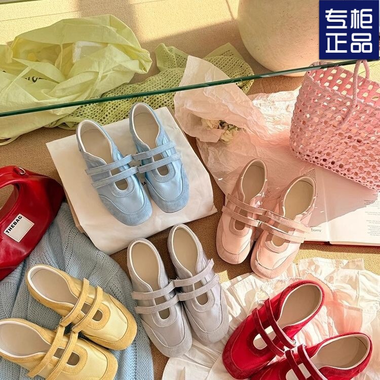 新款魔术贴软底休闲帆布玛丽珍女鞋法式一脚蹬浅口瓢鞋2025年春季|undefined