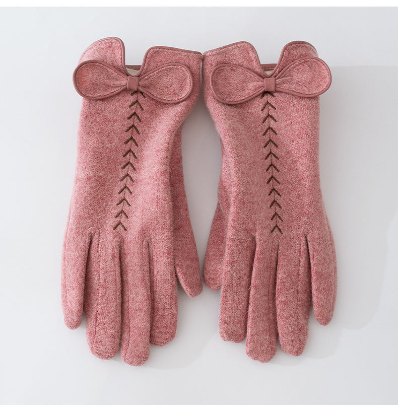 Solid Color Pattern Women's Basic Lady Simple Style Solid Color Gloves 1 Set