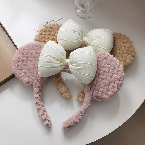 New Sherry Rose Headband Amusement Park Dafy Bear Stella Rabbit Same Style Plush Autumn/Winter Hair Accessory Headwear