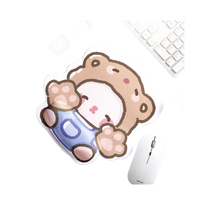 Caricatura simple viento tres dedos lindos almohadilla de muñeca teclado almohadilla de escritorio almohadilla de muñeca de oficina de niñas