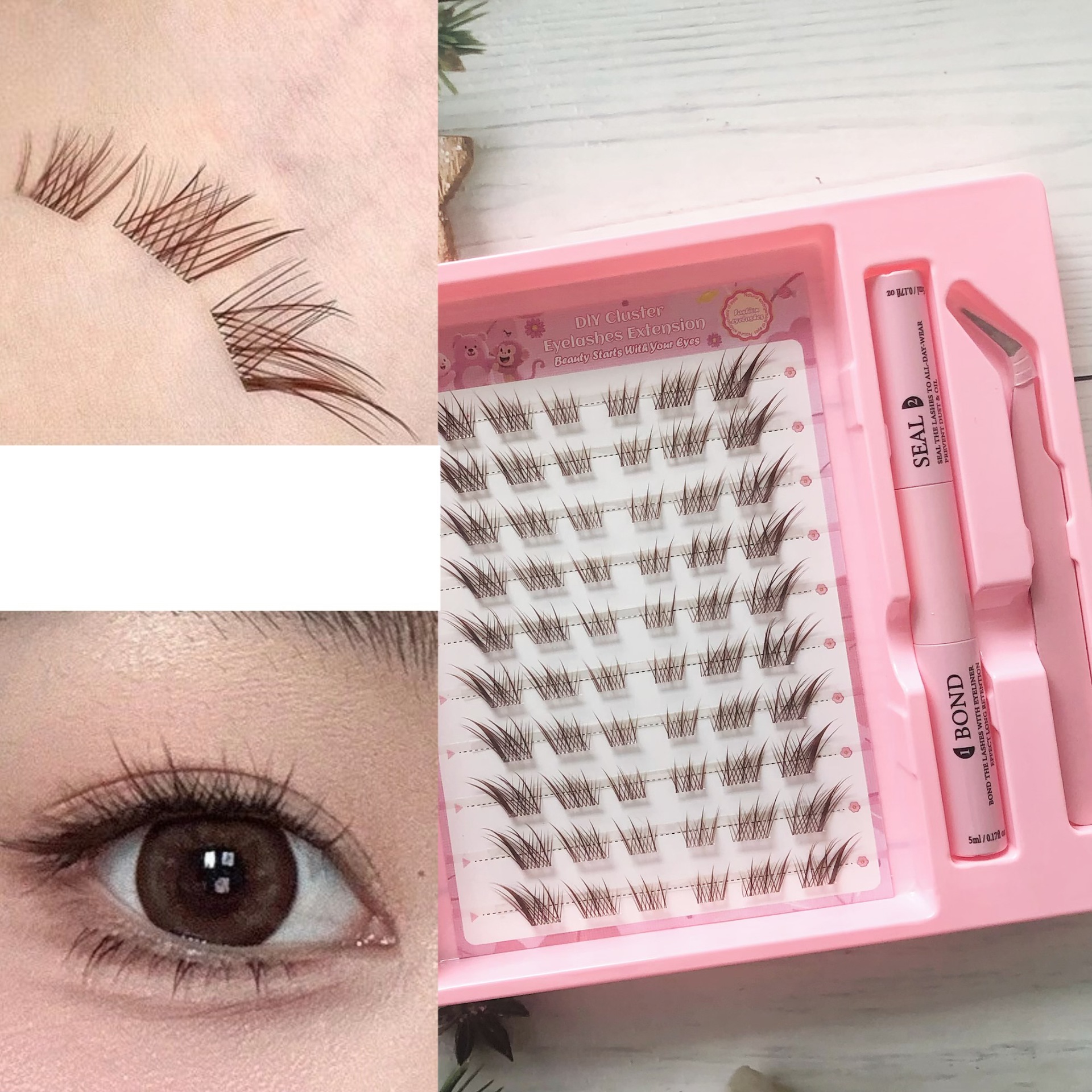 Conjunto de pestañas falsas transfronterizas negro marrón Sudaki gran capacidad estilo cómico natural pestañas falsas esponjosas